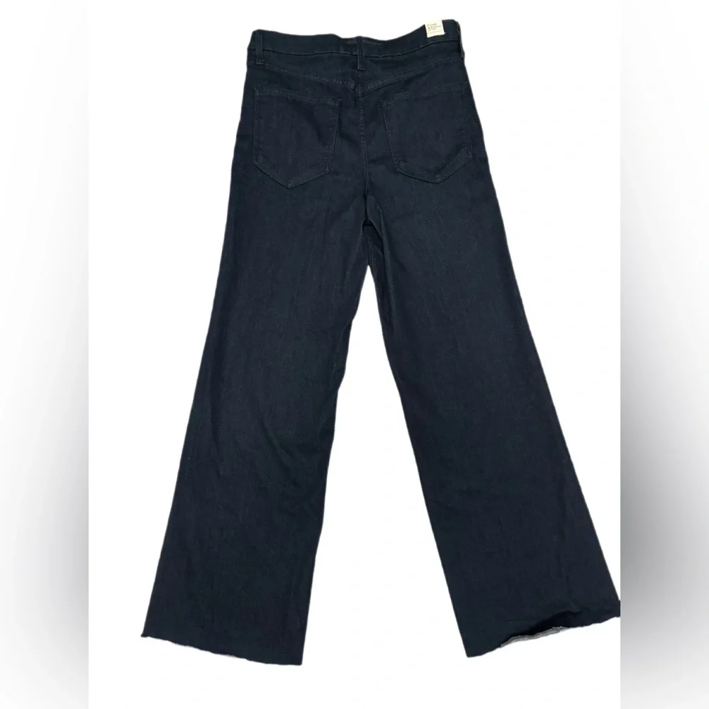Frank & Eileen Italian East Galway Wide Leg Raw Hem Jeans Dark Wash Size 30 - Picture 4 of 10